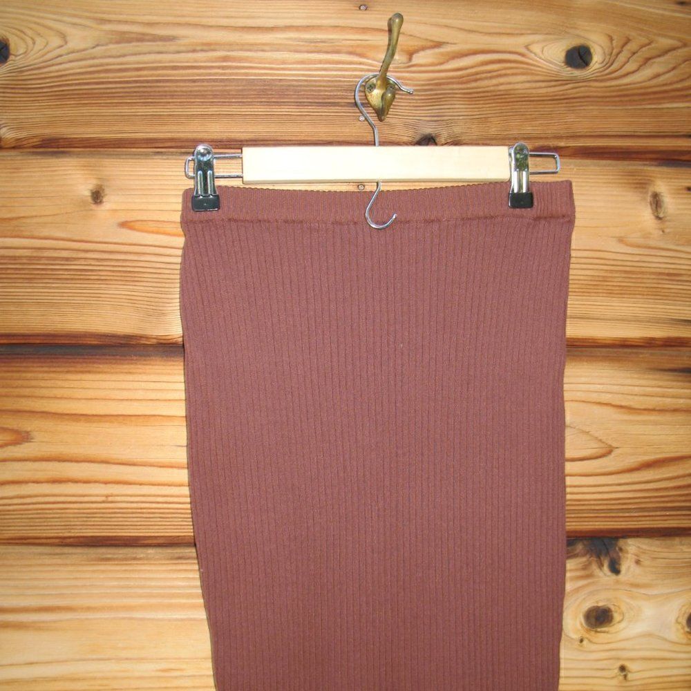 Naked Wardrobe Ribbed Body Con Midi Skirt - Picture 6 of 8